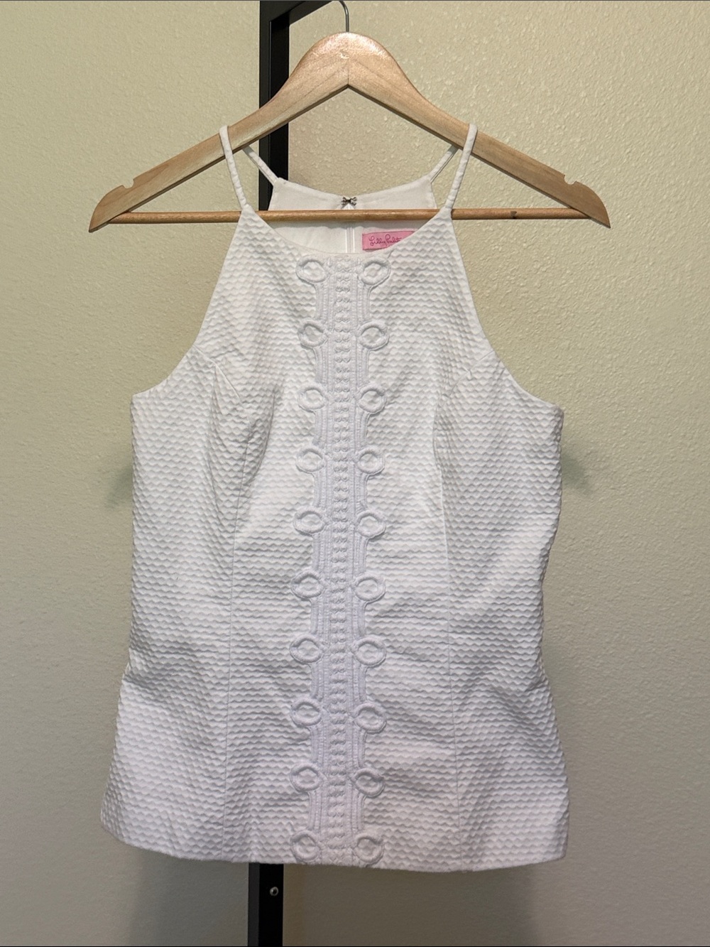 Lilly Pulitzer 💗White Textured Halter Top